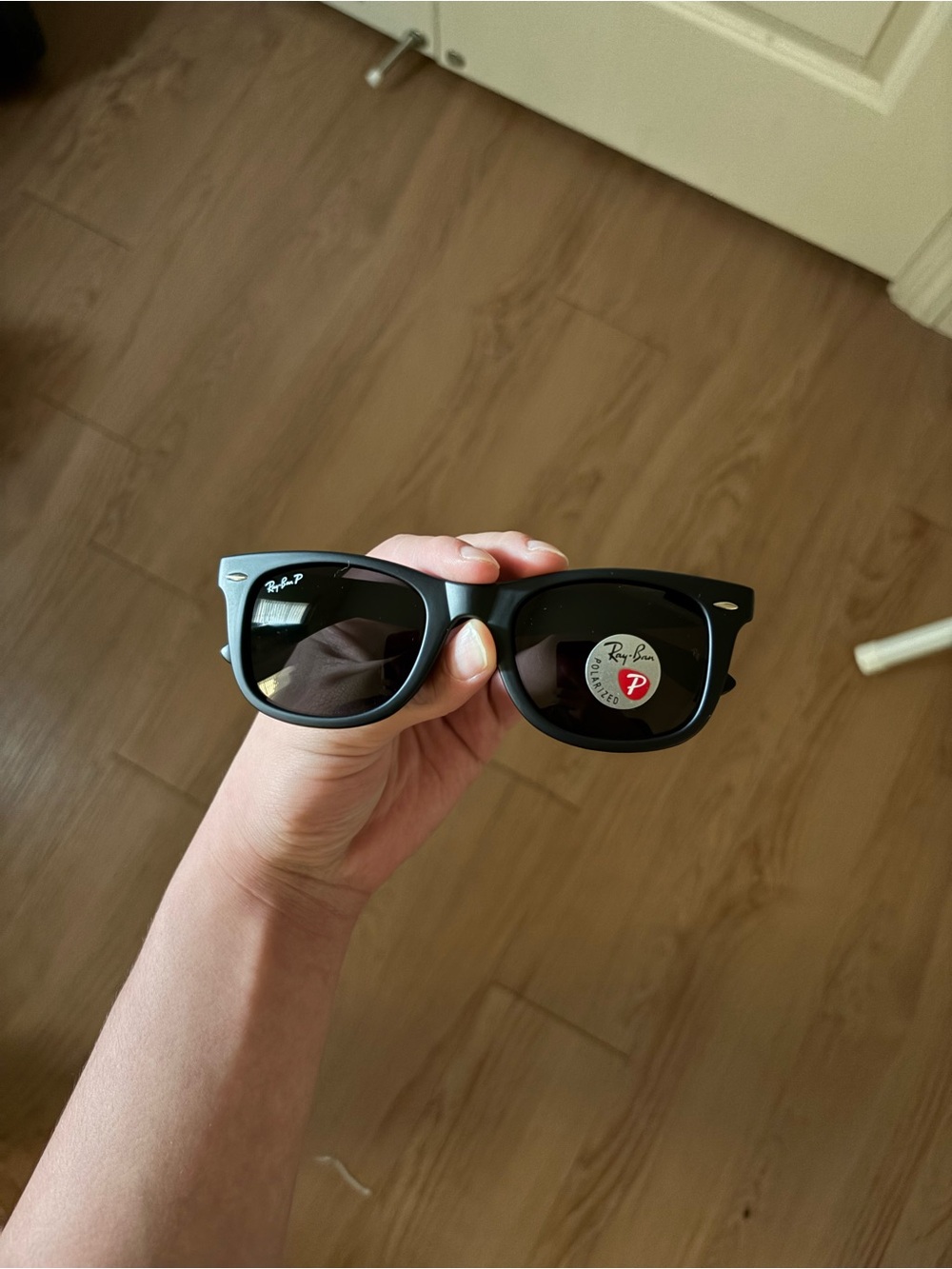 Ray-Ban Black Wayfarer Sunglasses with Dark Lenses